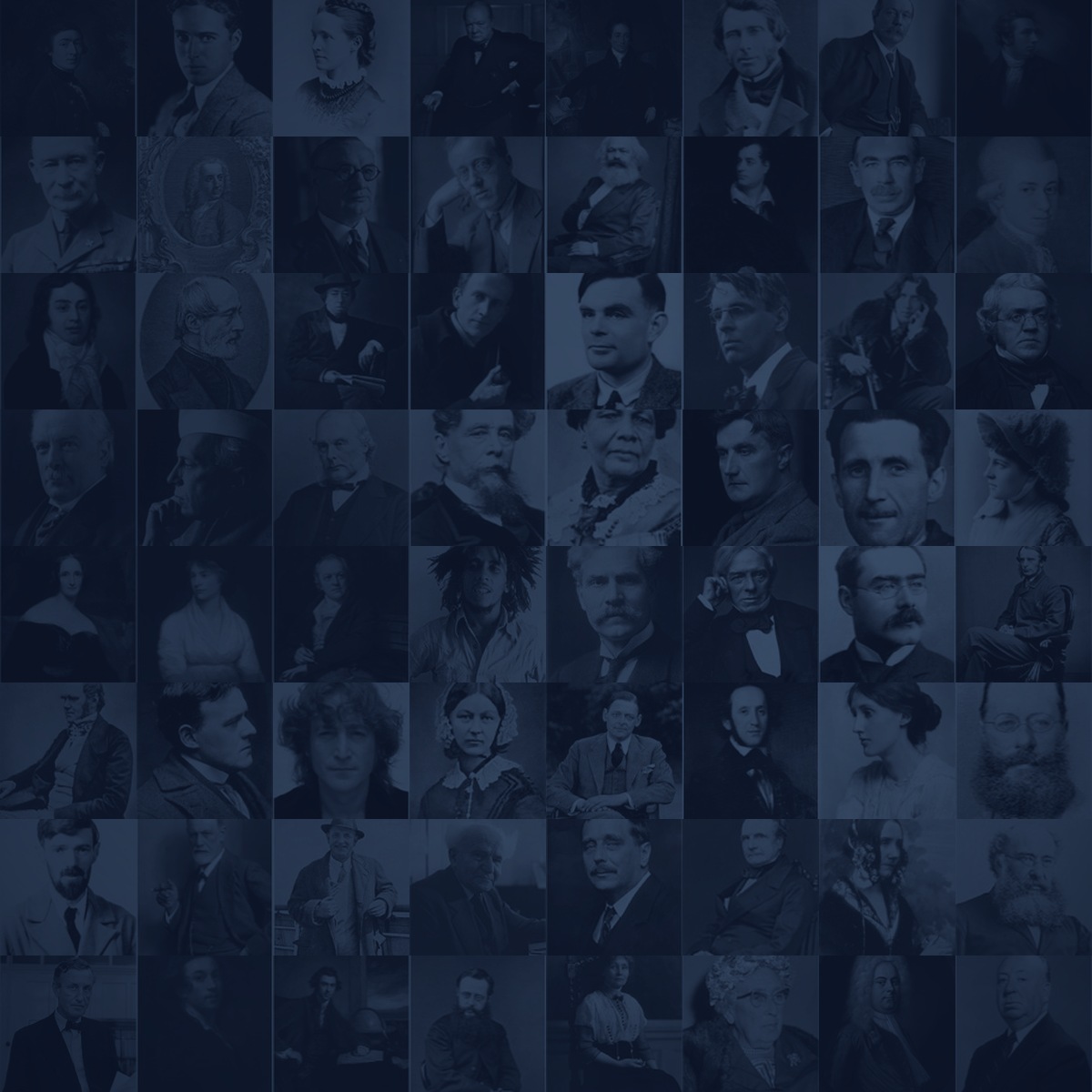 Triptych of Turing, Keynes, and Russell — the three historical figures in Blue Plaques
